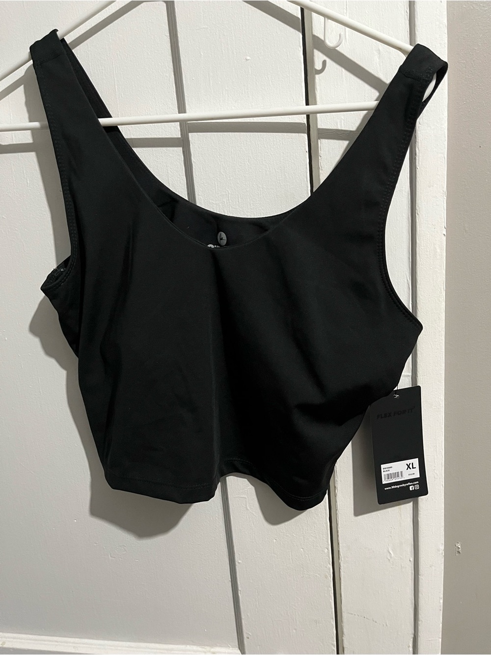 90 Degree By Reflex Black Sleeveless Crop Tank Top